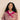 Merino Wool Triangle Scarf - Magenta Pointelle