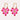 Hoop Earrings - Pink Heart Star Hoop