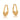 Elvira Organic Shape Oval Earrings - Silver